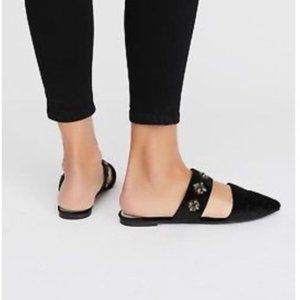 Free People Velvet Mules